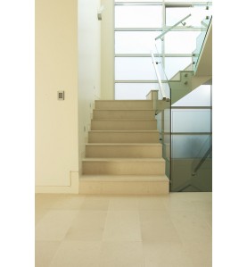 Crema Luminous Step Treads & Risers - Limestone - Honed