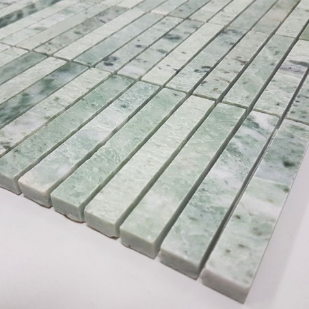 Green Celeste Kit Kat (Finger) Honed Marble Mosaic Tiles 98x15