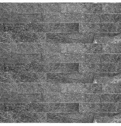 Black Quartz Z Panel Stacked Stone