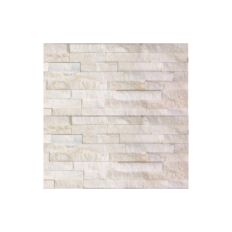 White Quartz Z Panel Stacked Stone