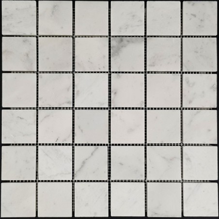 Carrara Honed Marble Mosaic 48x48