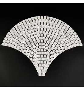 Carrara Fish Scale Fan Shaped Large Honed Marble Mosaic