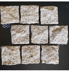 Diamond Gold Natural Split Brick Pattern Cobblestone Granite