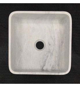 Persian White Honed  Square Basin Marble 3300