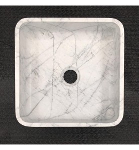 Persian White Honed  Square Basin Marble 3301