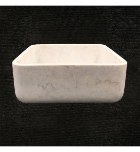 Persian White Honed  Square Basin Marble 3304
