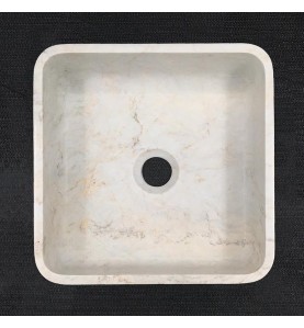 Persian White Honed  Square Basin Marble 3304