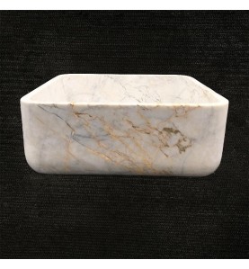 Persian White Honed  Square Basin Marble 3305