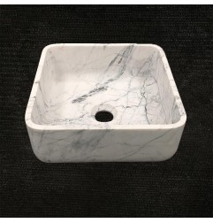 Persian White Honed  Square Basin Marble 3309