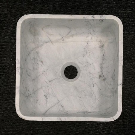 Persian White Honed  Square Basin Marble 3311