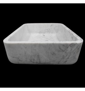 Persian White Honed Rectangle Basin Marble 1021