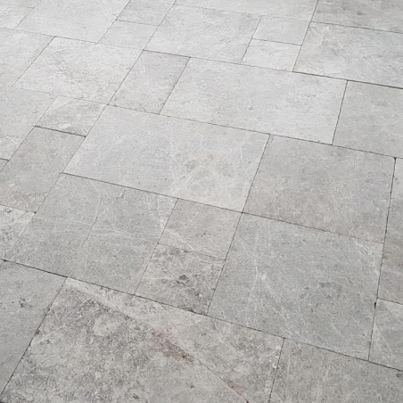 Tundra Blue Light French Pattern Tumbled Paver Limestone 30mm