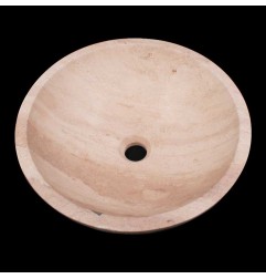 Classico Veincut Filled Honed Round Basin Travertine 2000