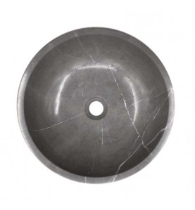 Pietra Grey Honed Round Basin Limestone 1591