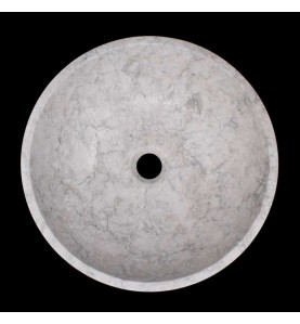 Bianca Perla Honed Round Basin Limestone 1586