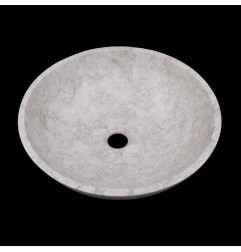 Bianca Perla Honed Round Basin Limestone 1585