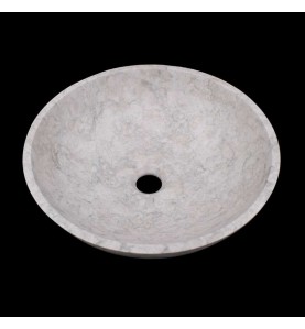 Bianca Perla Honed Round Basin Limestone 1585