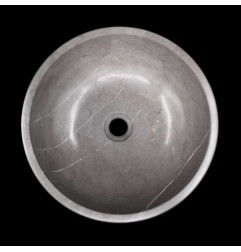 Pietra Grey Honed Round Basin Limestone 1590