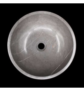 Pietra Grey Honed Round Basin Limestone 1590