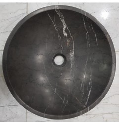 Pietra Grey Honed Round Basin Limestone