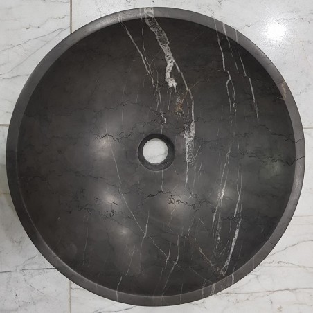 Pietra Grey Honed Round Basin Limestone