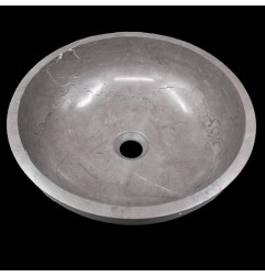 Pietra Grey Honed Round Basin Limestone 1595