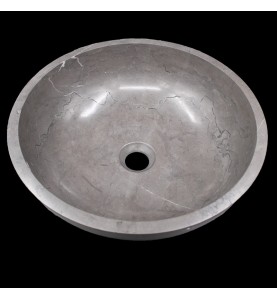 Pietra Grey Honed Round Basin Limestone 1595