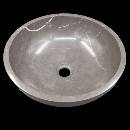 Pietra Grey Honed Round Basin Limestone 1606