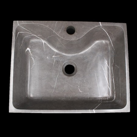 Pietra Grey Honed Rectangle Basin with Tap Hole Limestone 1554