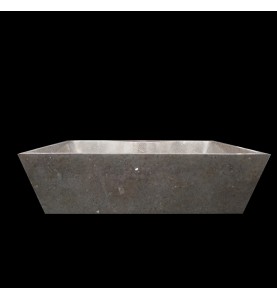 Pietra Brown Honed Rectangle Basin with Tap Hole Limestone 1508