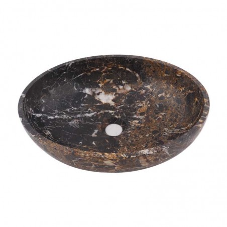 Black & Gold Honed Oval Basin Marble 2030