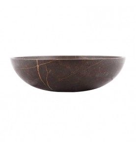 Grey & Gold Honed Round Marble 2077