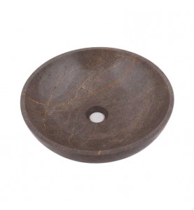 Grey & Gold Honed Round Basin Marble 2040
