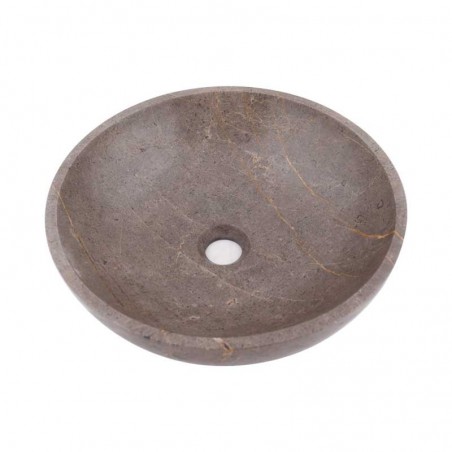 Grey & Gold Honed Round Basin Marble 2061