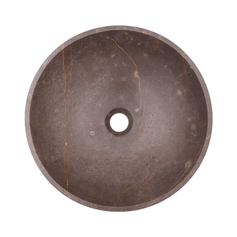 Grey & Gold Honed Round Basin Marble 2070