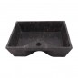 Black And Gold Honed Rectangle Basin With Tap Hole Marble 1693