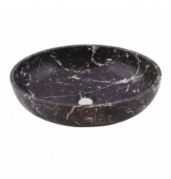 Black & Gold Honed Oval Basin Marble 1811