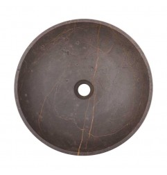Grey & Gold Honed Round Basin Marble 2071