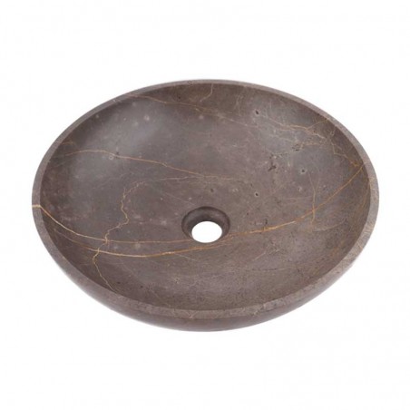 Grey & Gold Honed Round Basin Marble 2071
