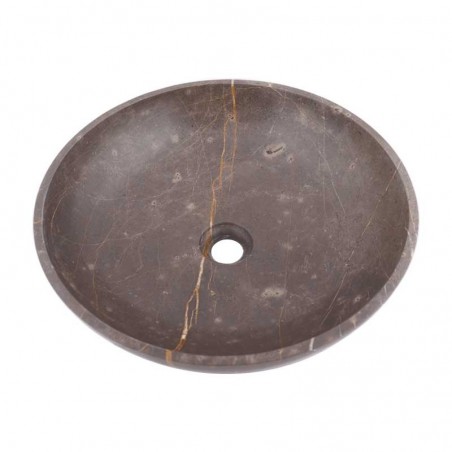 Grey & Gold Honed Round Basin Marble 2072