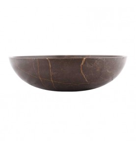 Grey & Gold Honed Round Basin Marble 2078
