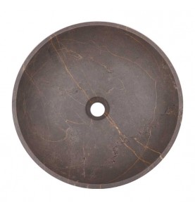 Grey & Gold Honed Round Basin Marble 2078