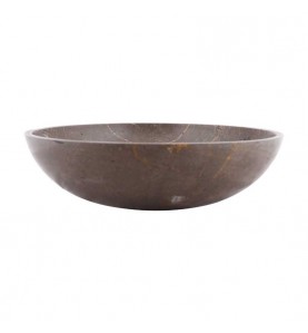 Grey & Gold Honed Round Basin Marble 2086