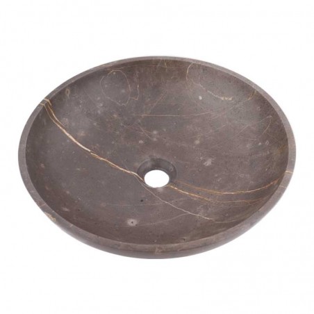 Grey & Gold Honed Round Basin Marble 2087