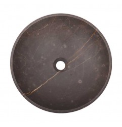 Grey & Gold Honed Round Basin Marble 2087