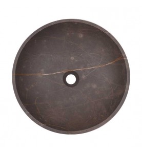 Grey & Gold Honed Round Basin Marble 2088