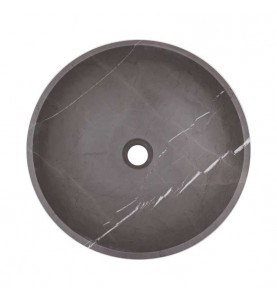Pietra Grey Honed Round Basin Limestone 2129
