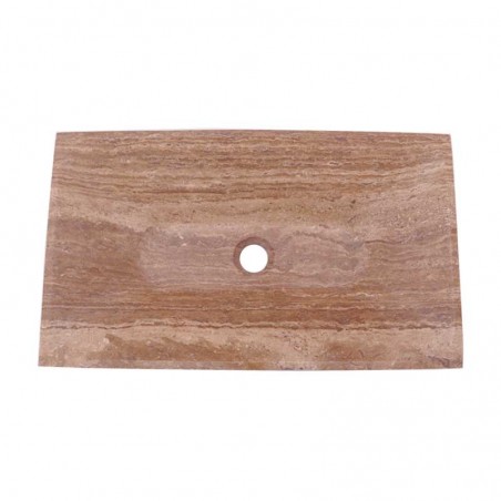 Noce Honed Rectangle Tapered Basin Travertine 1960