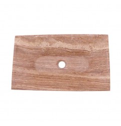 Noce Honed Rectangle Tapered Basin Travertine 1961