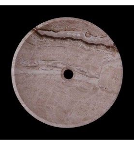 Silk Honed Round Basin Travertine 1769